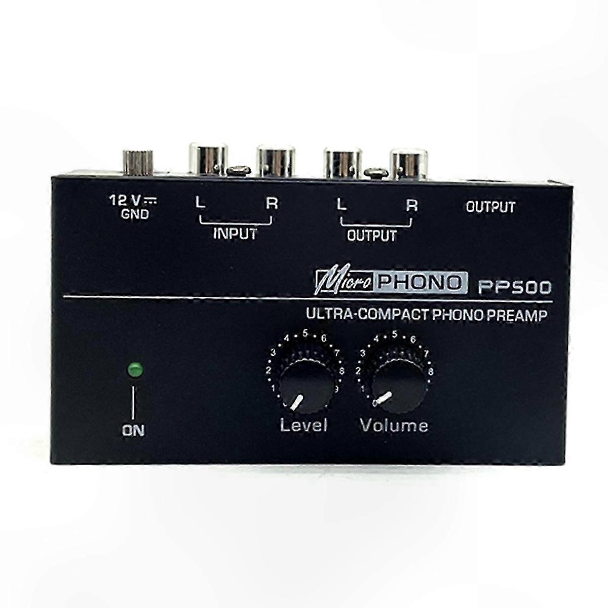 PP500 Record Player Preamplifier Vinyl Turntable Amplifier Preamplifier Turntable Volume Control Amplifier Plug