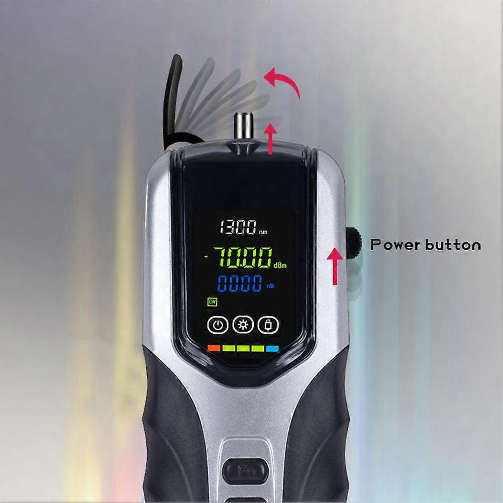 G710 LCD Color Display Screen Rechargeable Optical Power Meter High Accuracy Optical Fiber Tester Attenuation Detection Instrument 7 Testing Wavelengt
