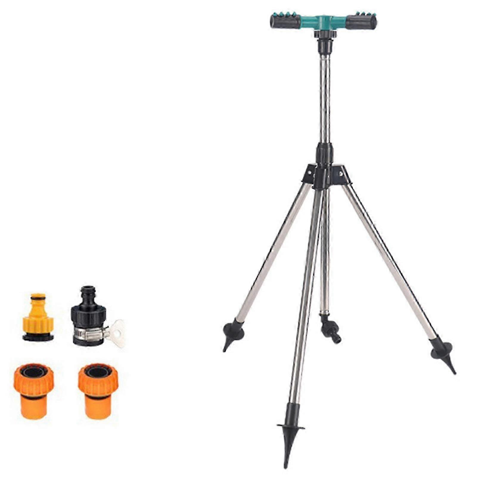 Ρυθμιζόμενο κιτ περιστρεφόμενου ποτίσματος 3 βραχιόνων - Τρίποδο από ανοξείδωτο χάλυβα για πότισμα αυλής και κήπου