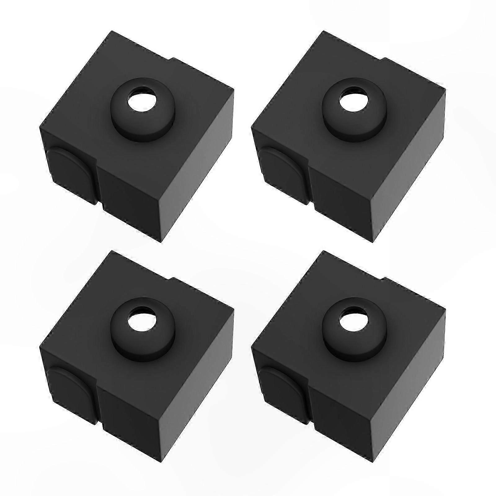 4Pcs Enhanced Hardened Steel Nozzle with Silicone Socks for 3D Printer Heating Block Replacement Part