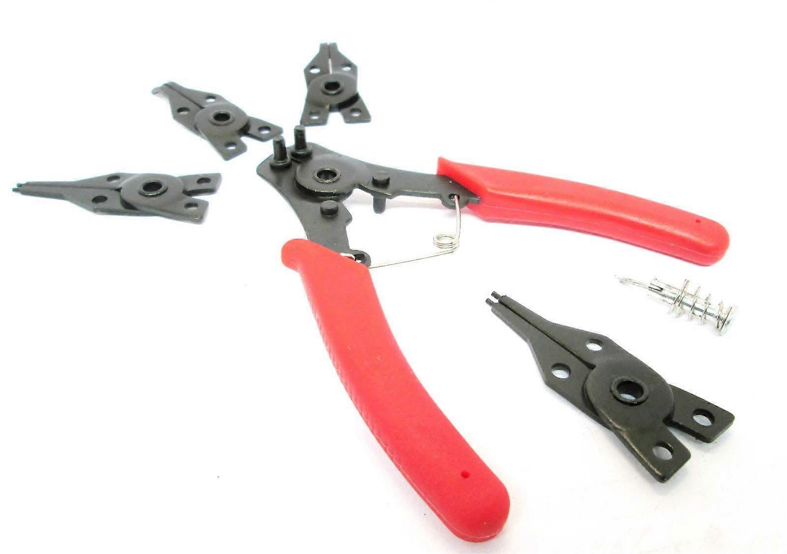 4-in-1 Circlip Plier Set with Ergonomic Handles, Stainless Steel Construction, and Precision Tips for Internal and External Circlips