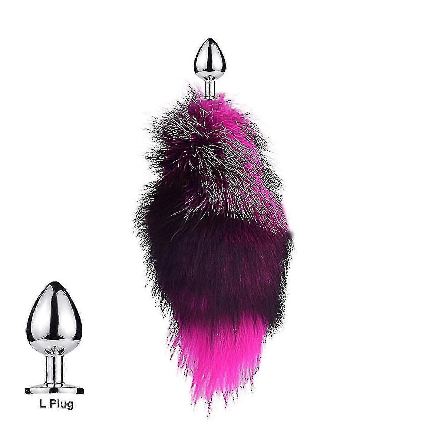 ペットのおもちゃの本物の毛狐の尾プラグ