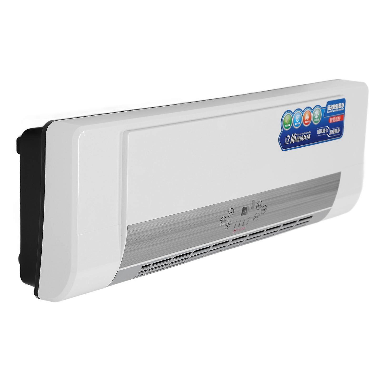 Väggmonterad värmare 40m² Dubbel Vindtimer Fjärrkontroll 750x160x260mm