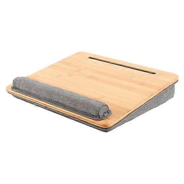 Laptop table with knee-shaped cushion and storage bag, lightweight and portable