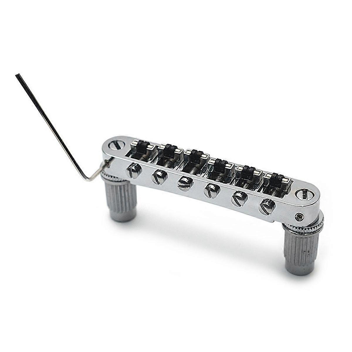 Tune-O- Roller Saddle Guitar Bridge LP-Style Tuning Wheel and Locking for LP 6 String Guitars Electric Guitar,A