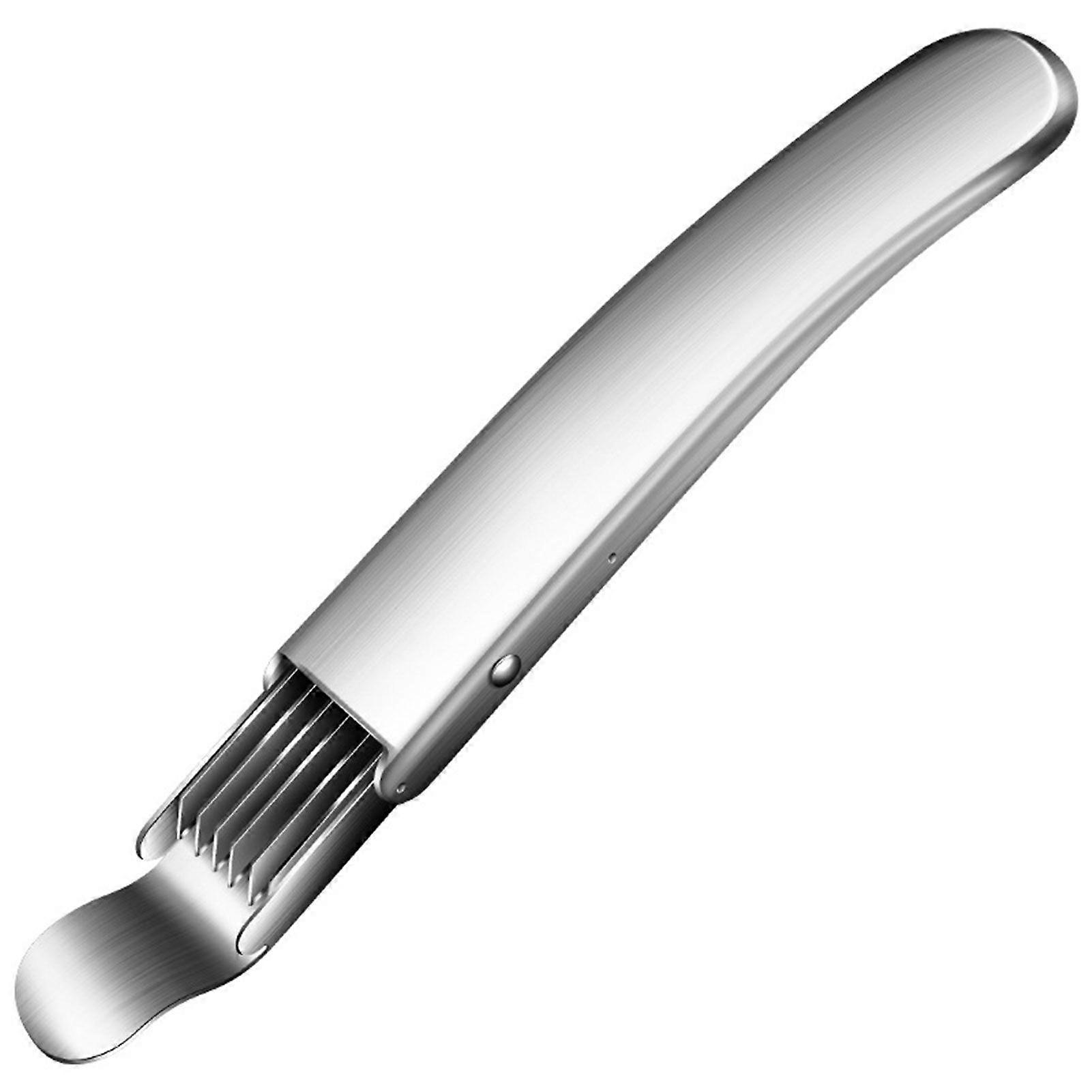 Stainless Steel Scallion Slicers Portable Multifunction Manual Food Chopper for Onion Cucumber Vegetable Cutting