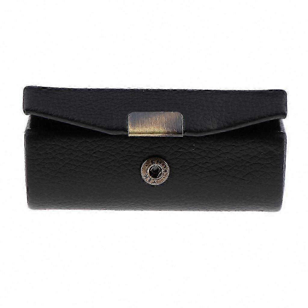Deep Green Lipstick Case with Mirror and Storage Pocket for Cosmetics Organization