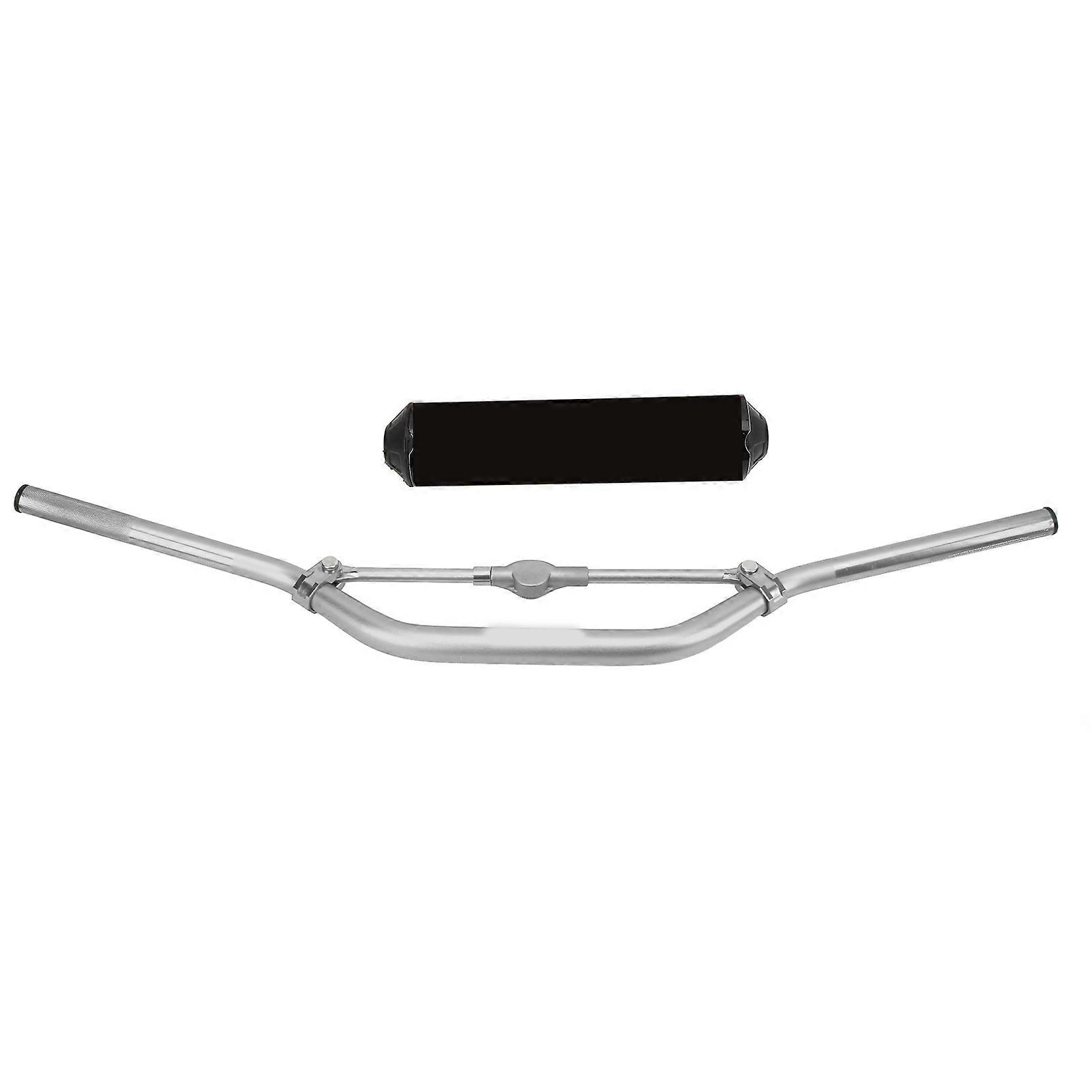 CNC 28mm Universal Motorcycle Handlebar Pad Grips Black Silver