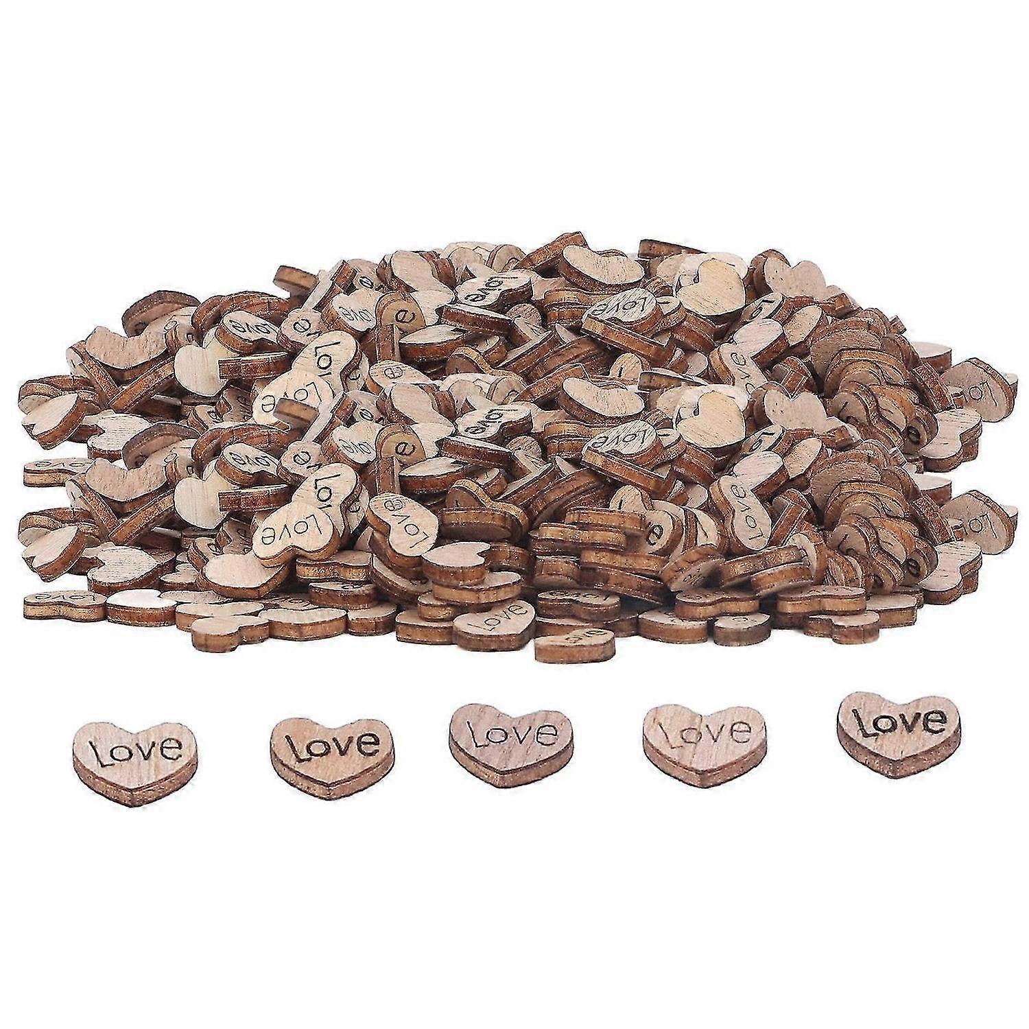2025 أحدث طراز 1000 قطعة قلوب خشبية خشبية متينة تستخدم على نطاق واسع تحفيز