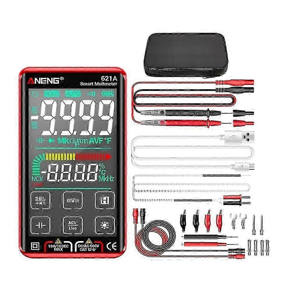 621a Intelligent Digital Multimeter Touch Screen 9999 Counts Range Rechargeable Ncv Universal Meter