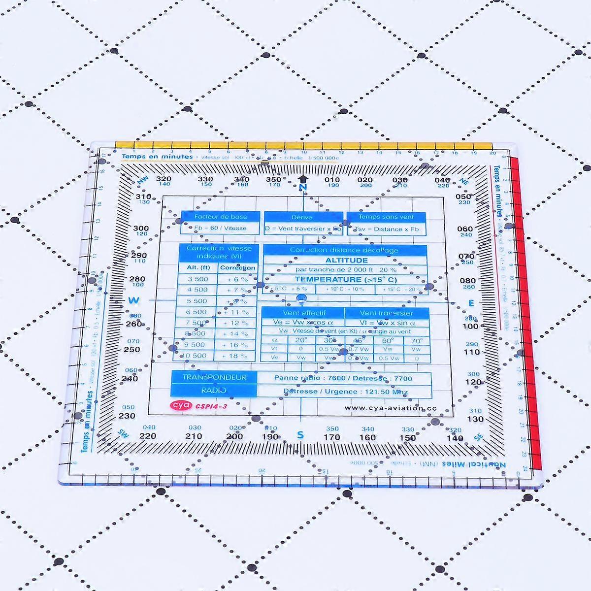 1Pcs Plastic Flight Vector Ruler Square Plastic Vector Ruler Square Flight Calculator