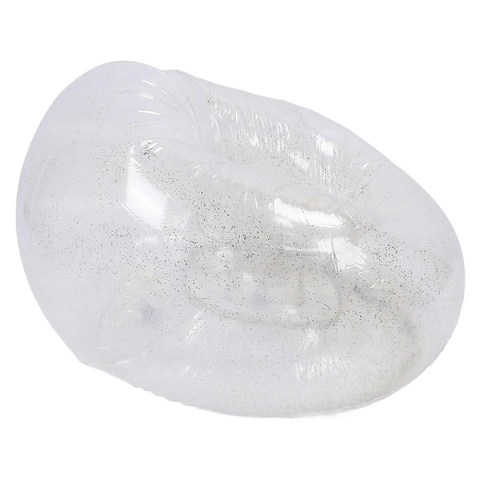 Transparent Inflatable PVC Chair Silver Ergonomic Space-Saving Sofa