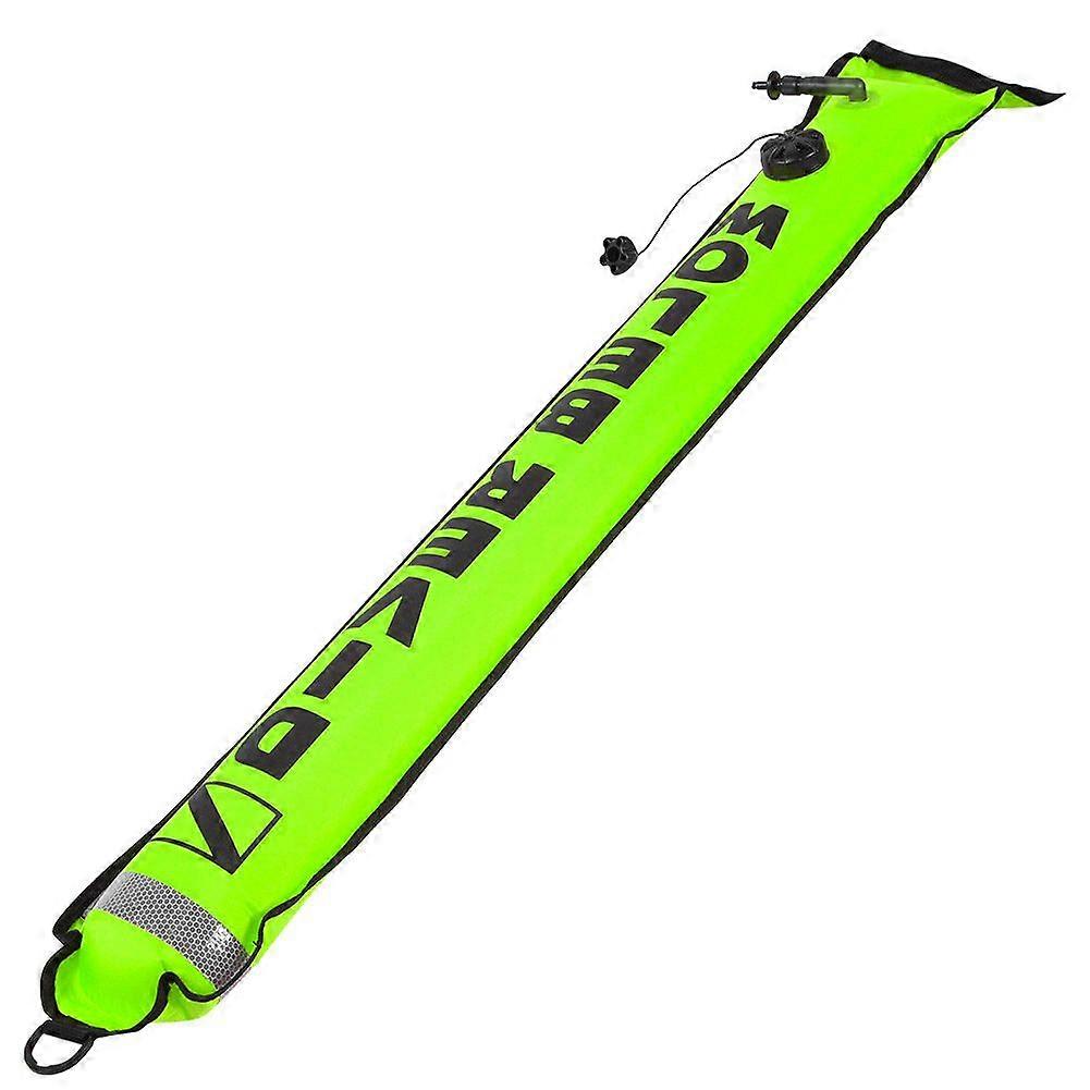 6FT High Visibility Inflatable Scuba Diving SMB Surface Signal Marker Buoy (Fluorescence Yello)