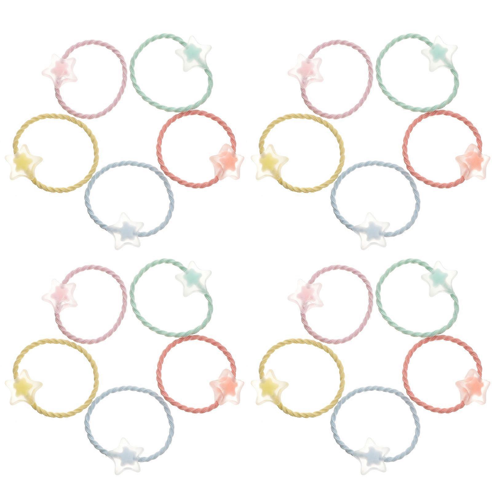 Hair Ties Hair Rope for Elastic Ponytail Holders 100Pcs Assorted Color Design