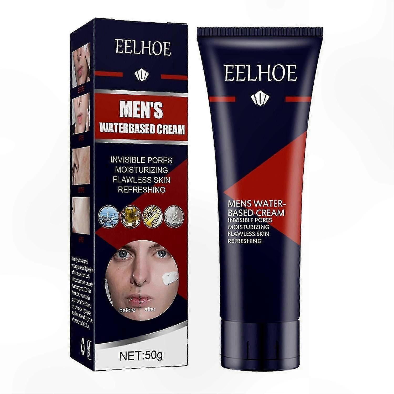 Lightweight 50g Cream Concealer for Men, Hydrating and Oil-Free Formula, Minimizes Pores with a Natural Waterproof Finish