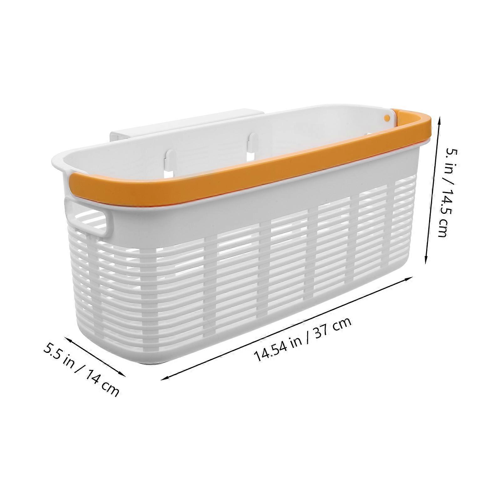 White Plastic Bedside Storage Basket for Storage Use