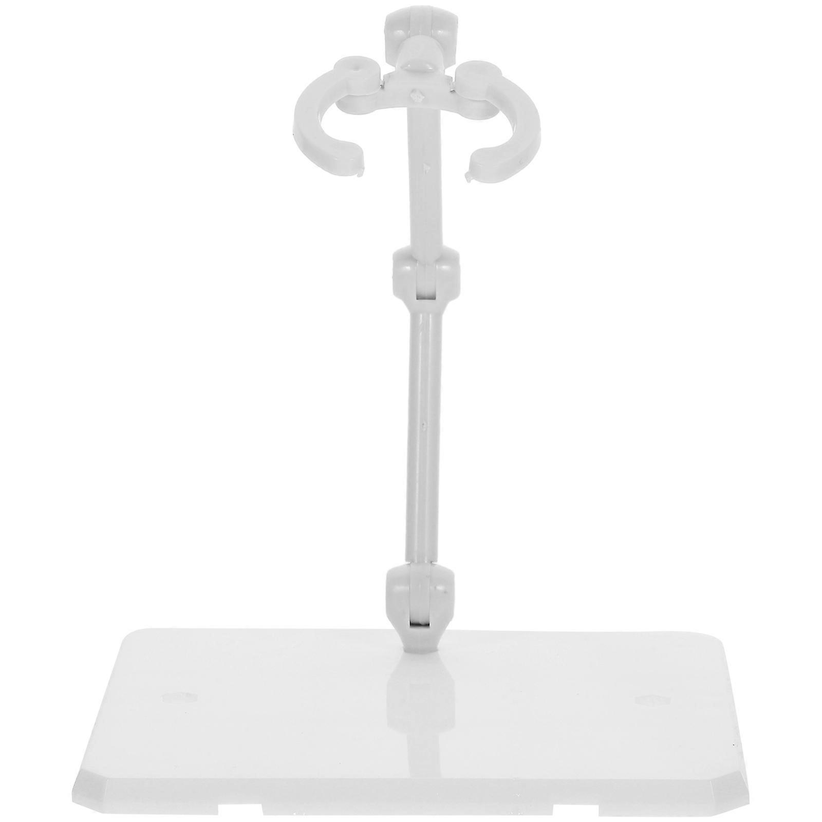 Plastic Action Figure Stand Adjustable Display Holder 2Pcs for Home Use