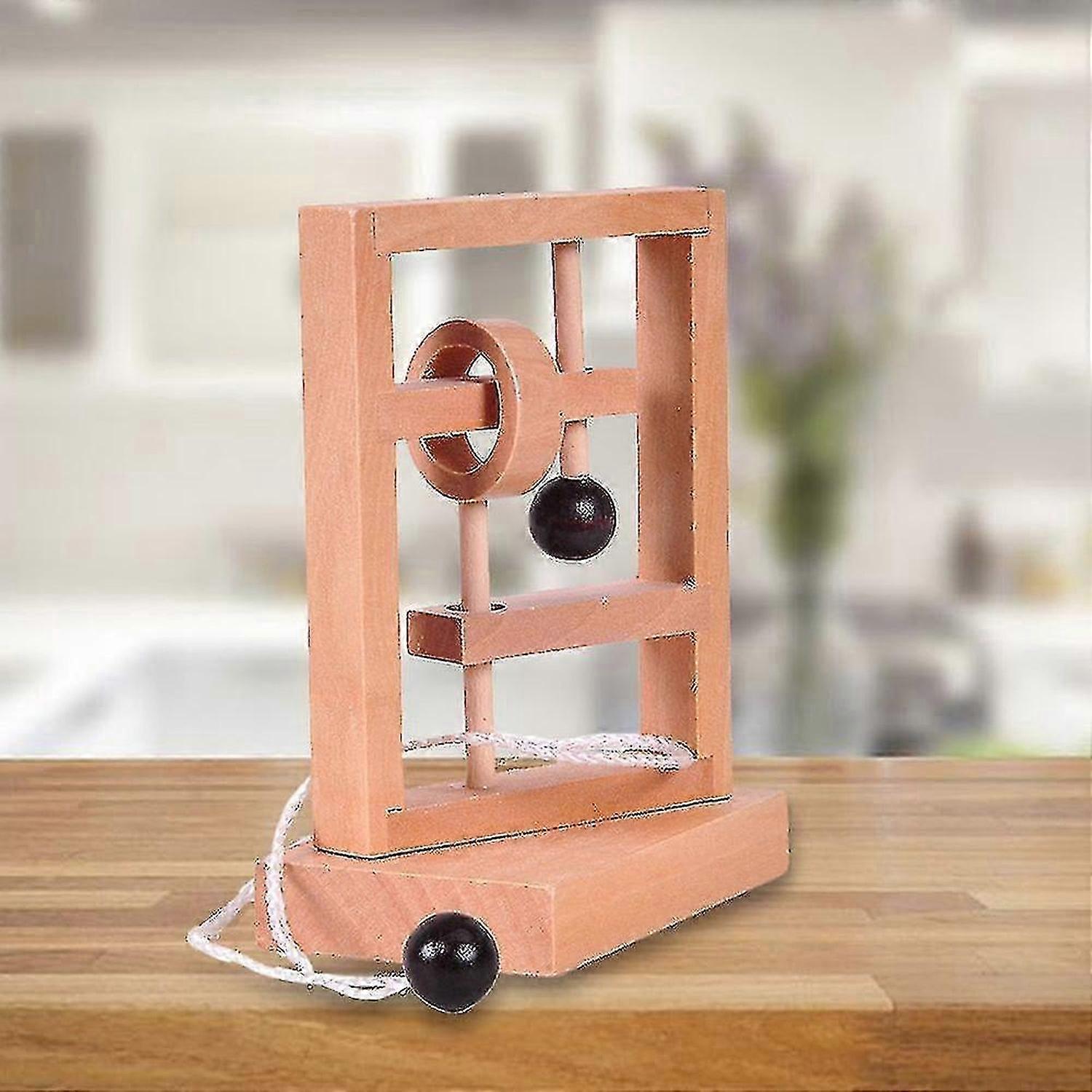 Klassisches Holzseil-Puzzle-Set Ring Puzzles String Solution Central Brain Teaser für Erwachsene/Kinder Spiel