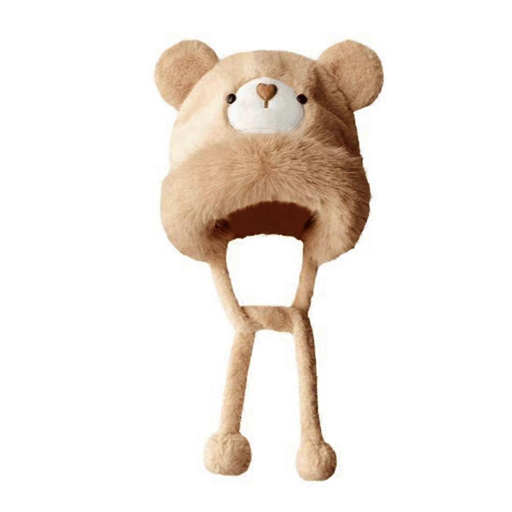 Bear Hat Plush Teddy Bear Ear Hat Thickened Cute And Stylish Autuminter