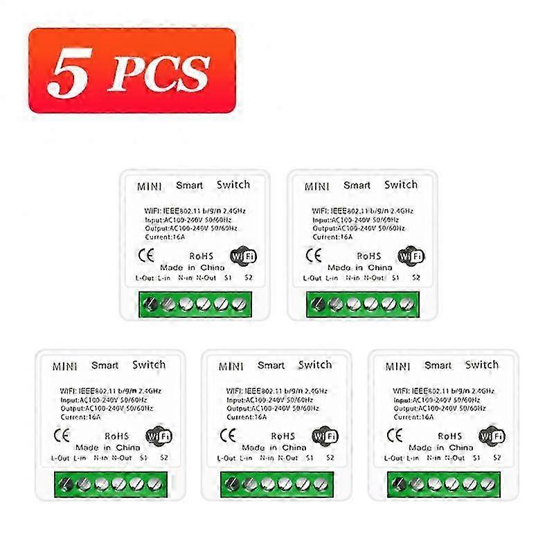 Tuya Wifi Smart Switch 10A 16A 2-way Control Switch Mini Smart Breaker 2025