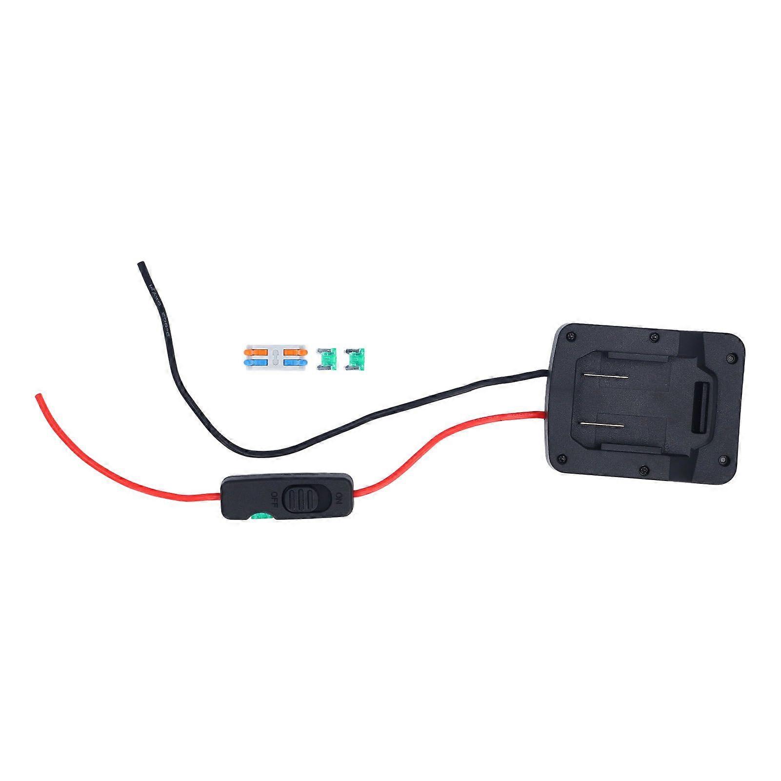 Power Tool Battery Adapter with Fuse Switch Wire Terminal for PARKSIDE X20V TEAM 20V PAP20A1 PAP20A3 PAP20B1 PAP20B3