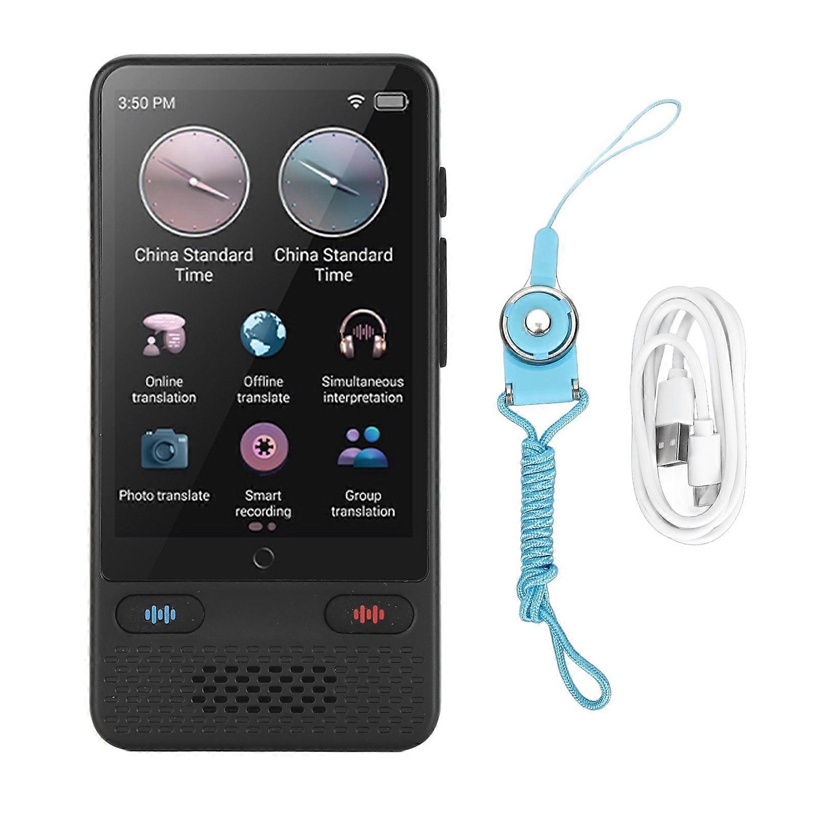 Voice Translator Online 138 Languages Touchscreen Support WiFi Hotspot Offline Photo Recording 2 Way Translation Device