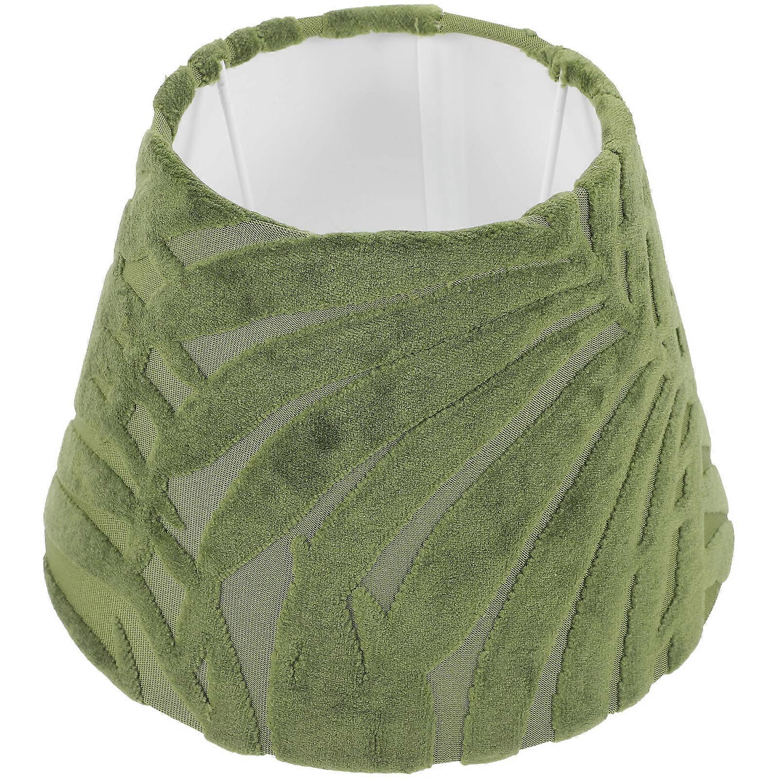 Green Lamp Shade Plush Cloth Replacement Lampshades for Home Use 3Pcs