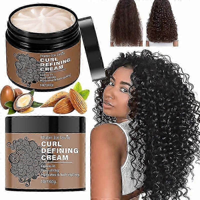 LeaveIn Castor Oil Curling Cream  Curl Enhancer & Frizz Control For Curly Hair, Defines Curls Styling CreamHydrates & Hair Styling
