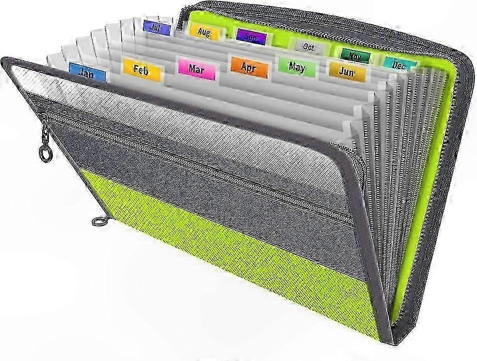 13-Pocket Expanding File Folder with Tabs, Durable Document Organizer for Papers and Files