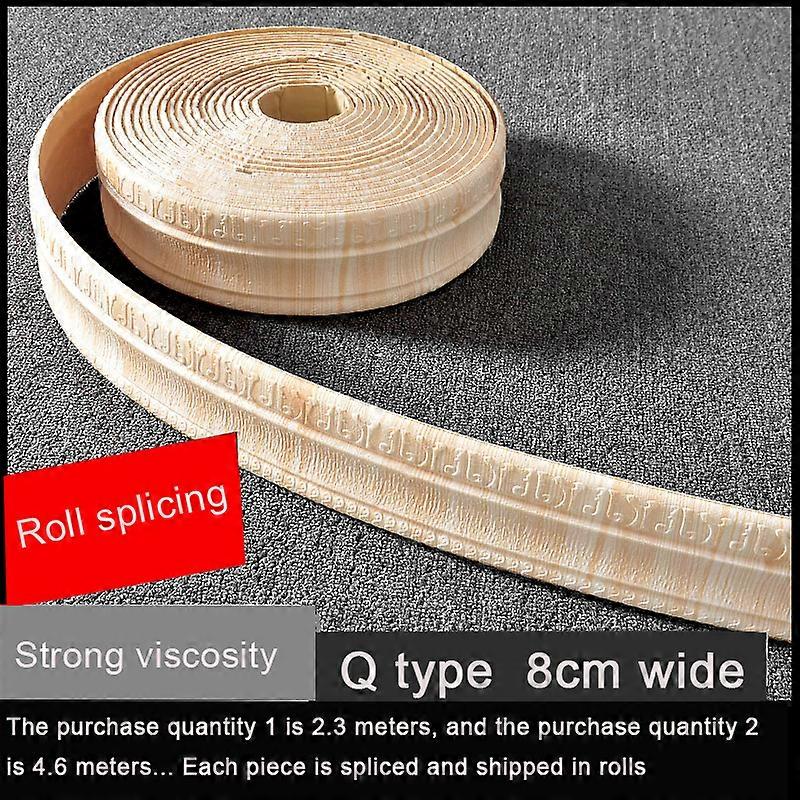 2.3M 3D Foam Wall Edge Strip Stickers Self Adhesive Waterproof Baseboard Corner Waist Line Sticker Trim Line Skirting