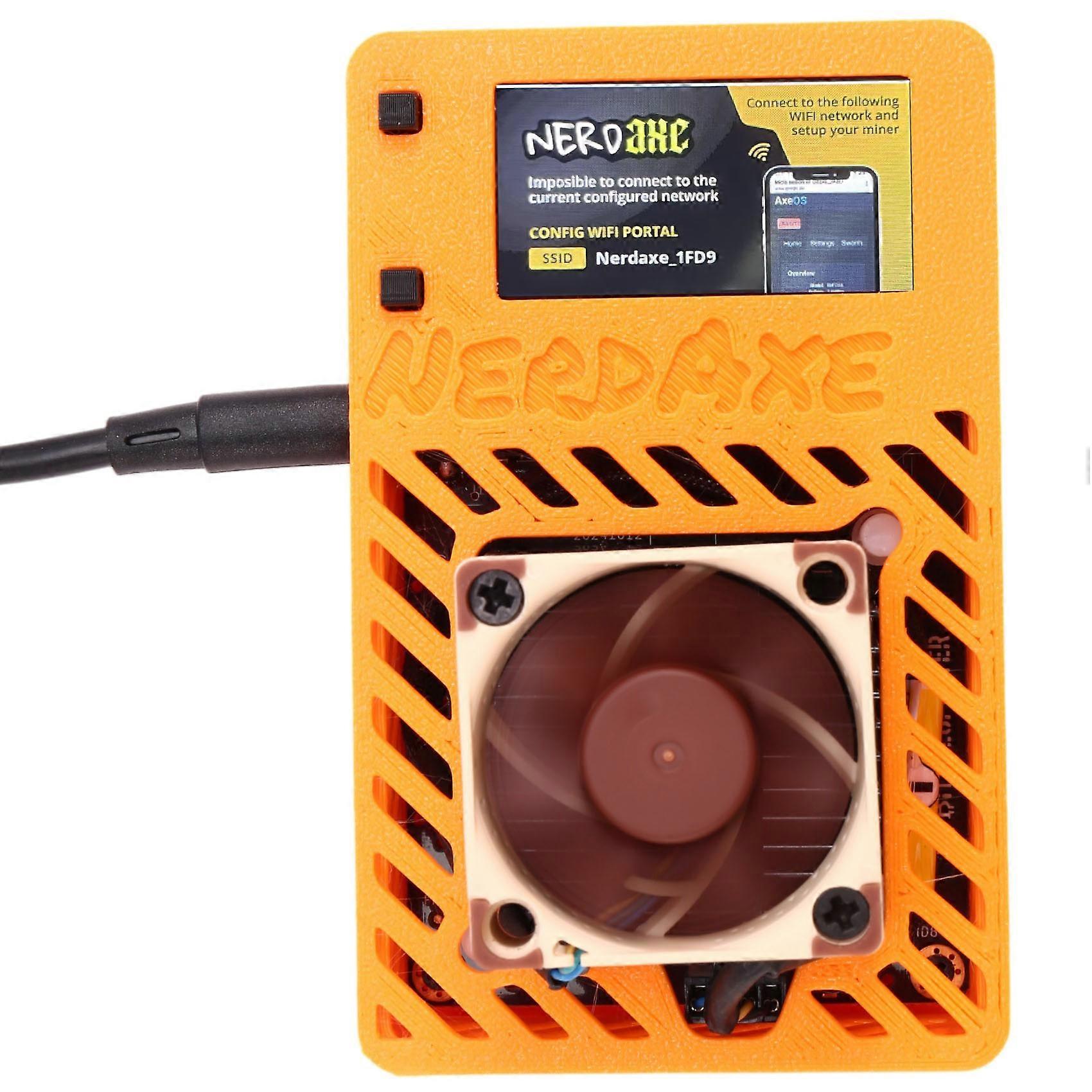 NerdAxe Miner 500Gh/S BM1366 ASIC Nerdminer Bitaxe BTC Miner Super Silent Fan Open Source Lottery Miner EU PLUG