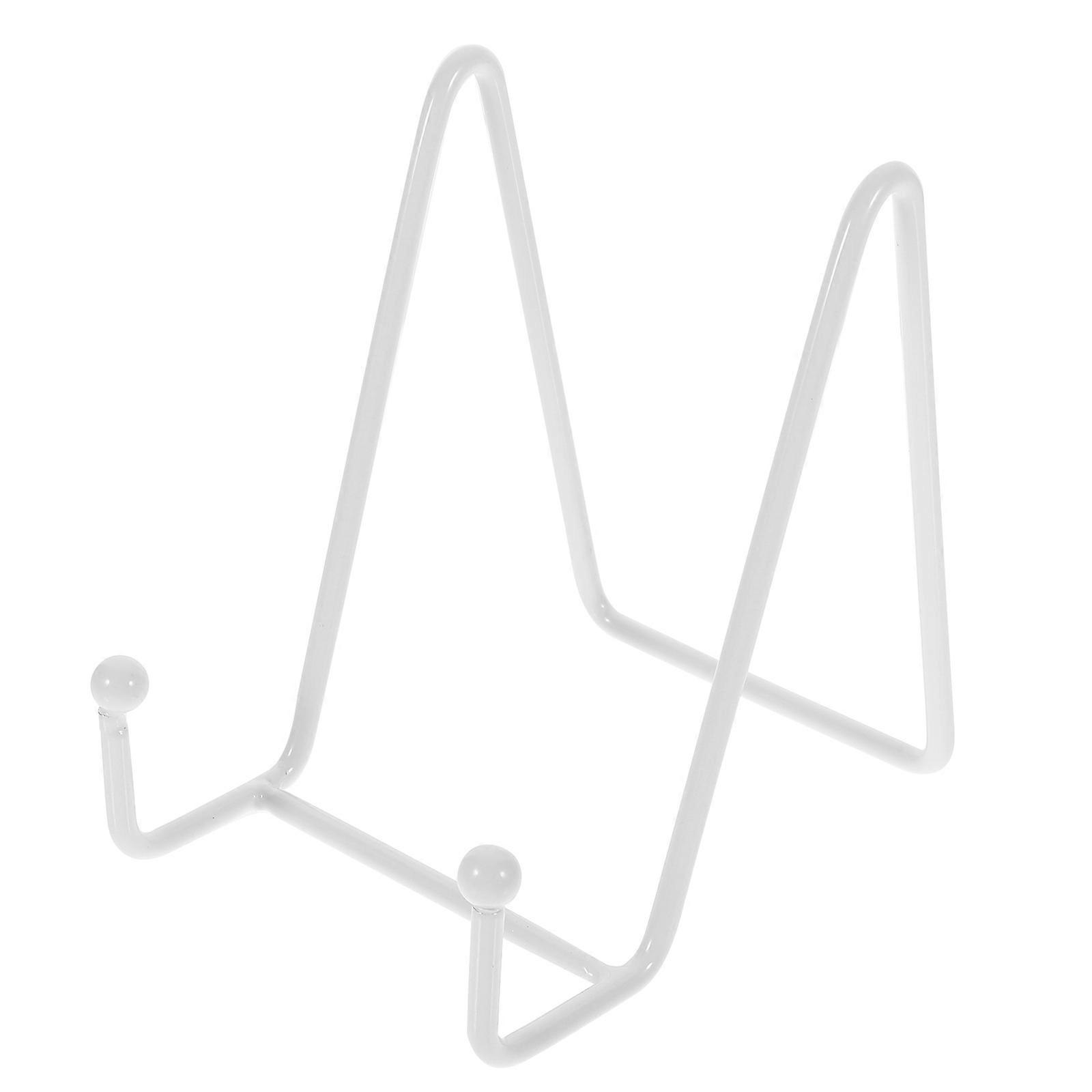 Metal Plate Holder Display Stand For Home Office Wedding Party 7.5X10.5X10.5CM Triangular Structure 4Pcs