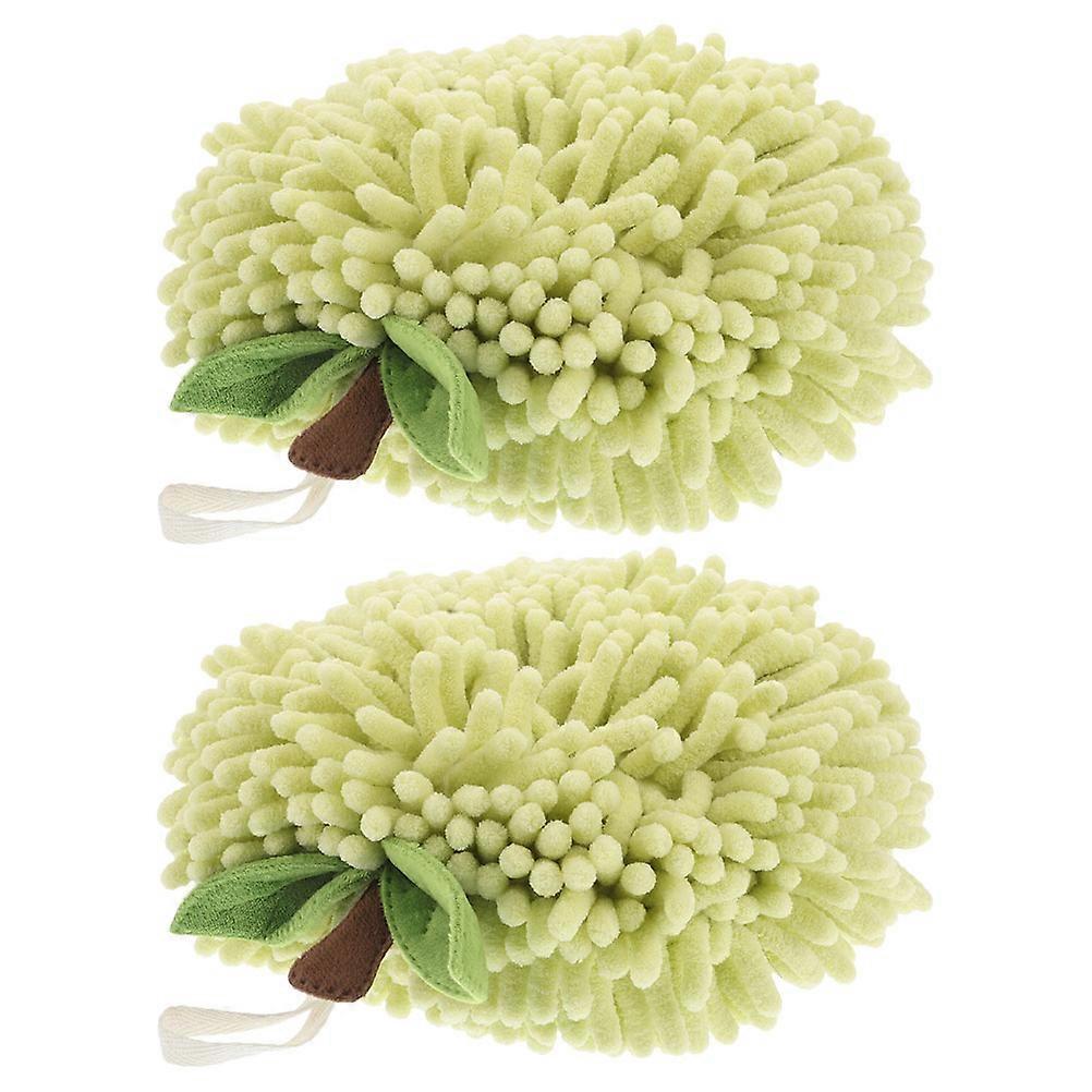 Hanging Design Hand Towels 4Pcs Quick Drying RV Bathroom Kitchen Fuzzy Ball Polyester Towel