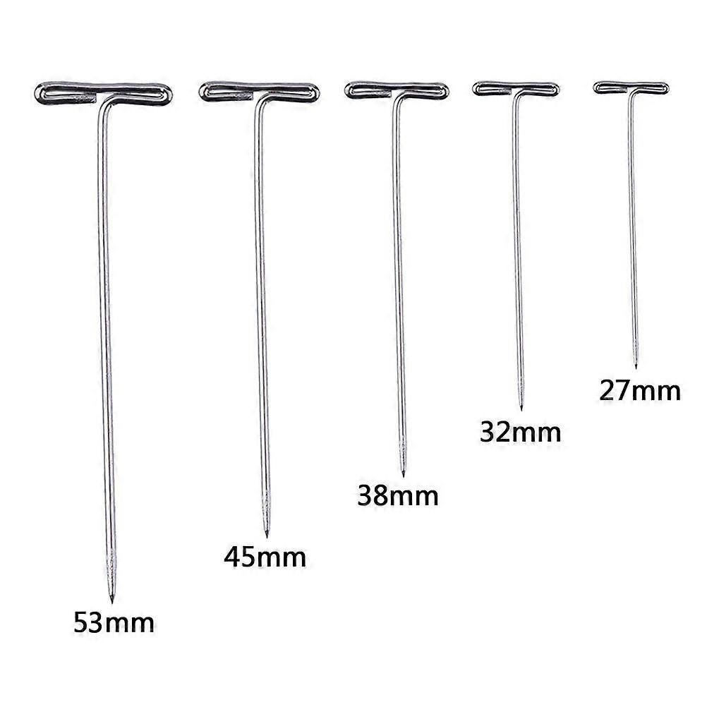 Metal T-Pins 450Pcs For Wig Making Craft Projects Tailoring Display Cases Silver Stabilization