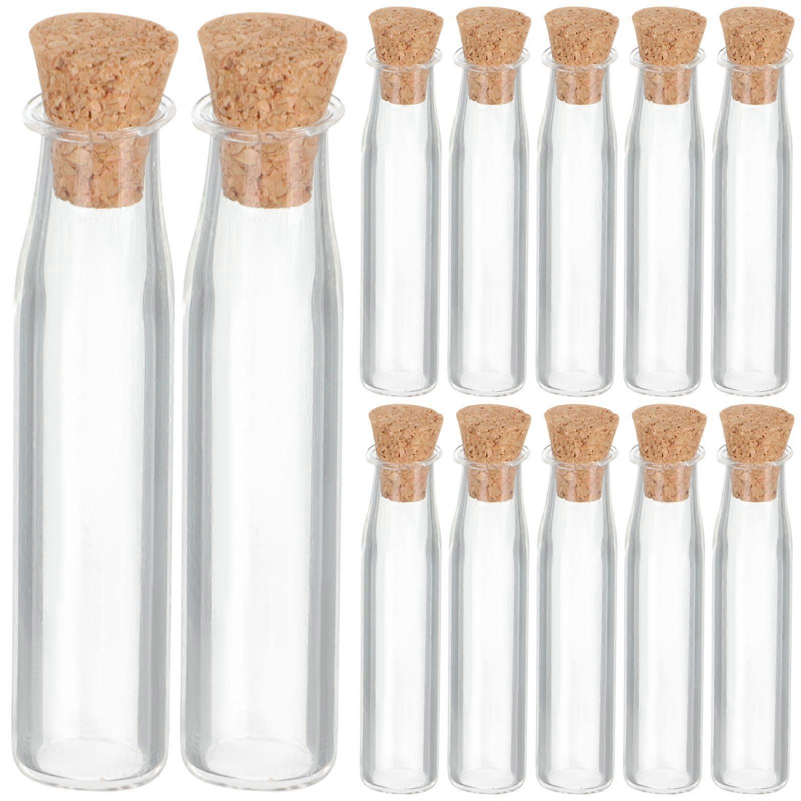 Glass Jar Mini Glass Bottles for Storage 24Pcs with Wood Cork