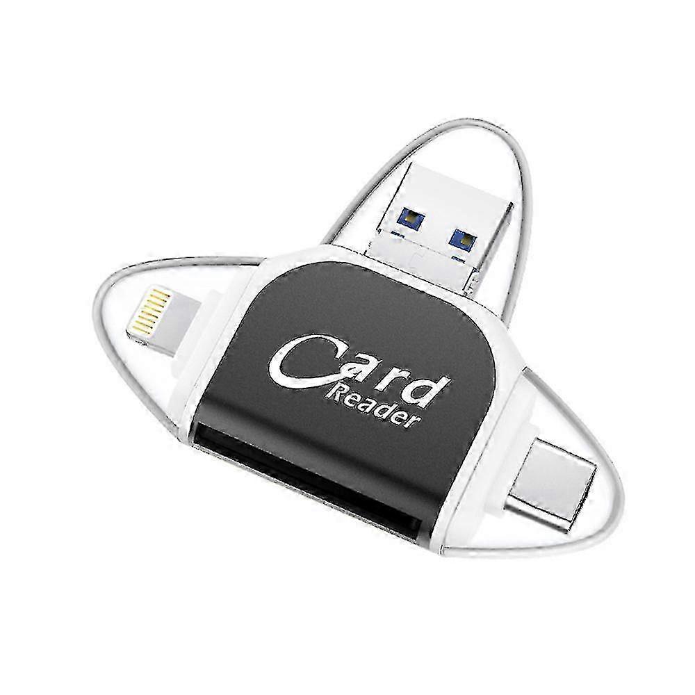 Revamped 2024 Multi-Port 4 in 1 Card Reader - Portable Memory Card Solution