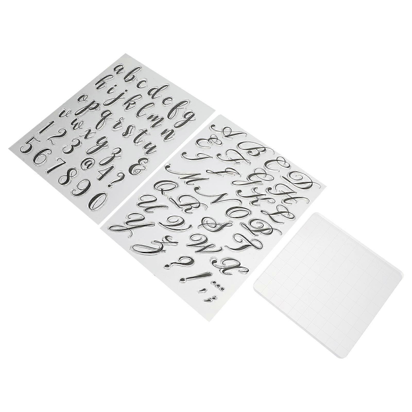 Silicone Baking Tool Fondant Alphabet Stamp for 2Sets Cake Baking