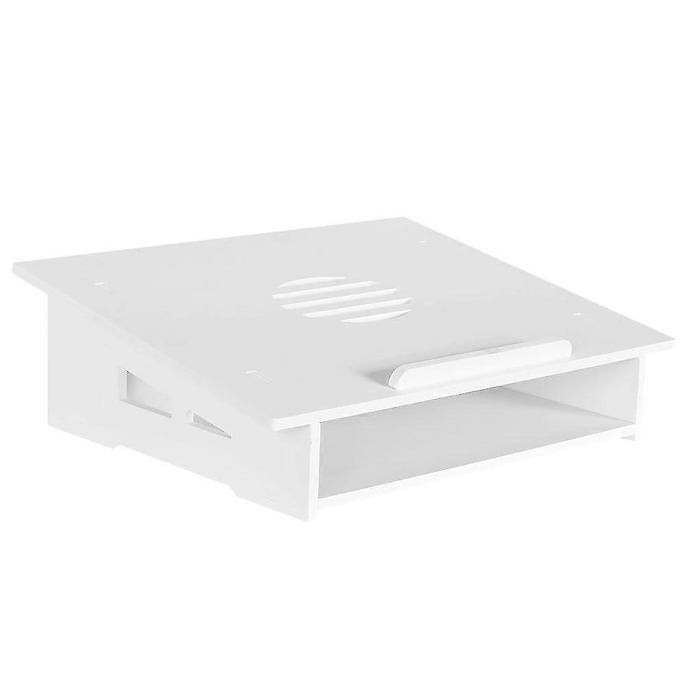 Cooling Laptop Bracket Elevated Rack White 41x30cm Ergonomic Angle Adjustment 1Set