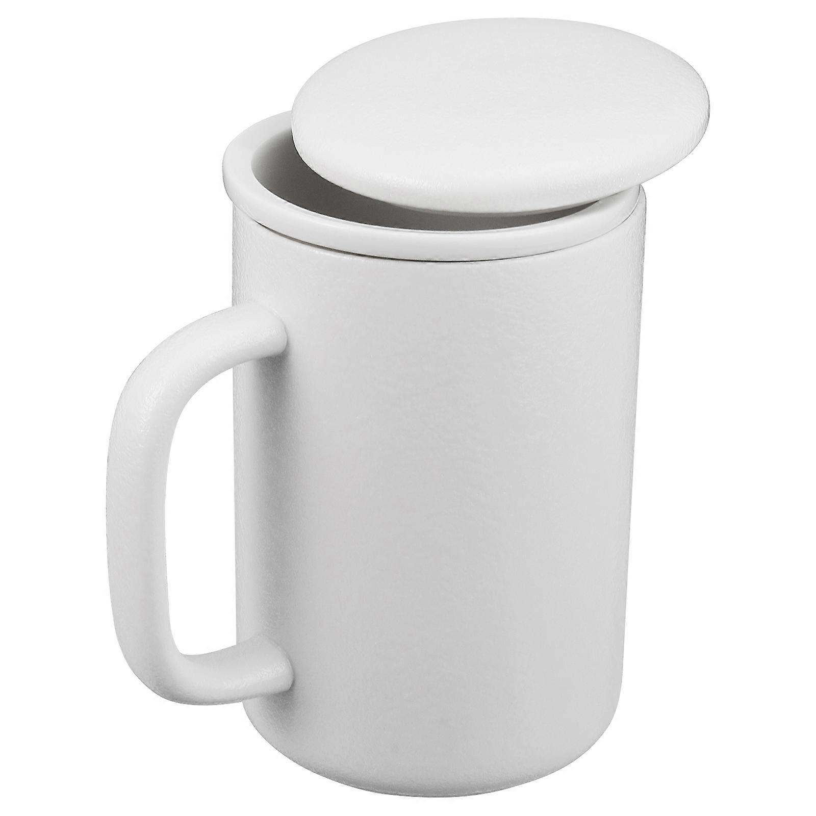 White Ceramics Tea Strainer Infuser Mug for Home Use 2Pcs Set