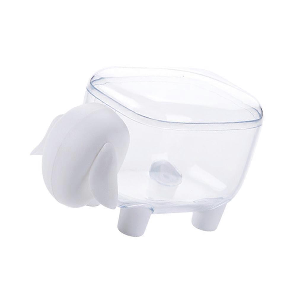 Clear Plastic Organizer White Storage Case For Bathroom 8.5*13cm Portable Makeup Box 1Set