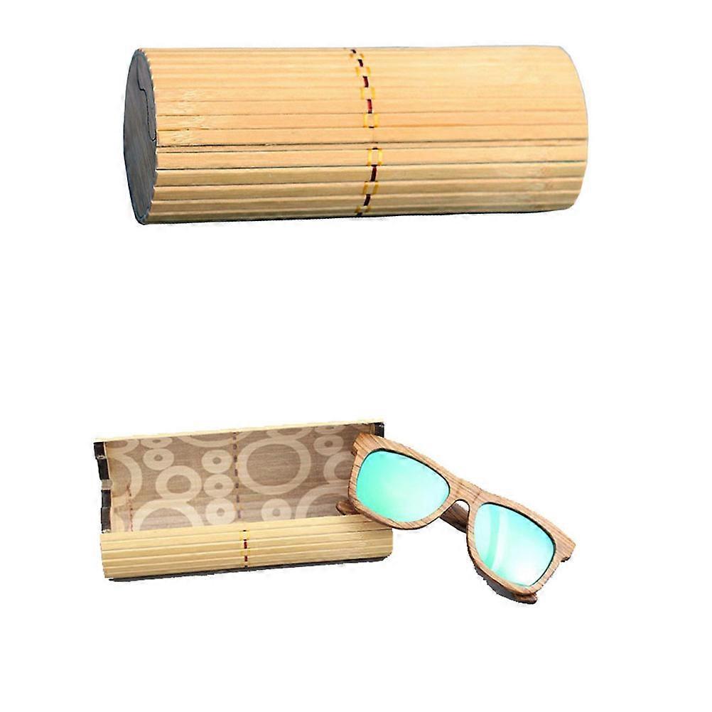 Bamboo Eyeglasses Container Protective Case for Sunglasses 2Pcs