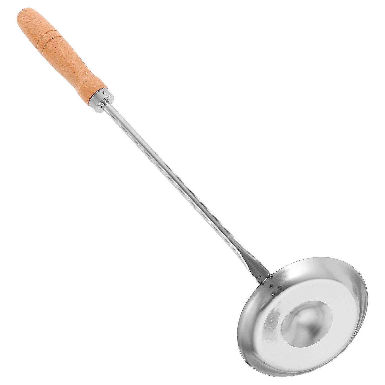 Frying Spoon With Wooden Handle 4Pcs Essential Cooking Tool Non-Stick Design Suitable For Frying 12.9X15.7X3.9in