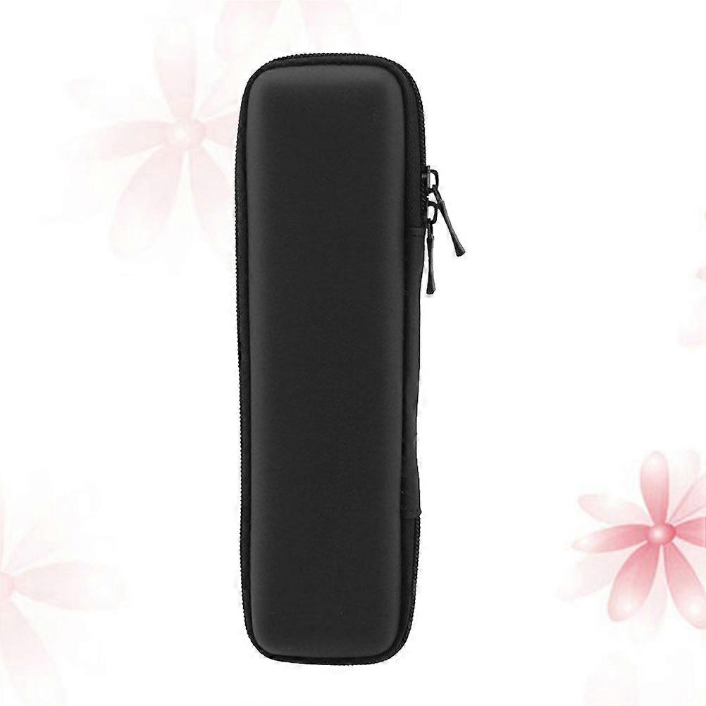 Pen Storage Bag Pencil Box for Double Zipper Use 1 Piece Black