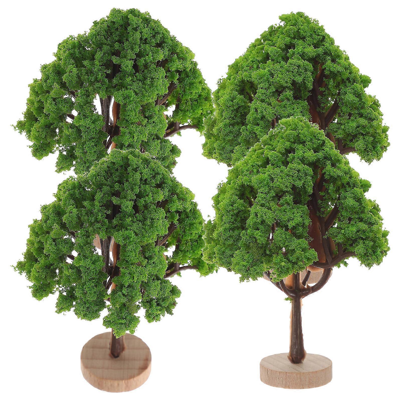 Miniature Street Trees 16 Pcs Micro Landscape Ornament Perfect For Sand Table Decoration Featuring Realistic Shape And Green Color