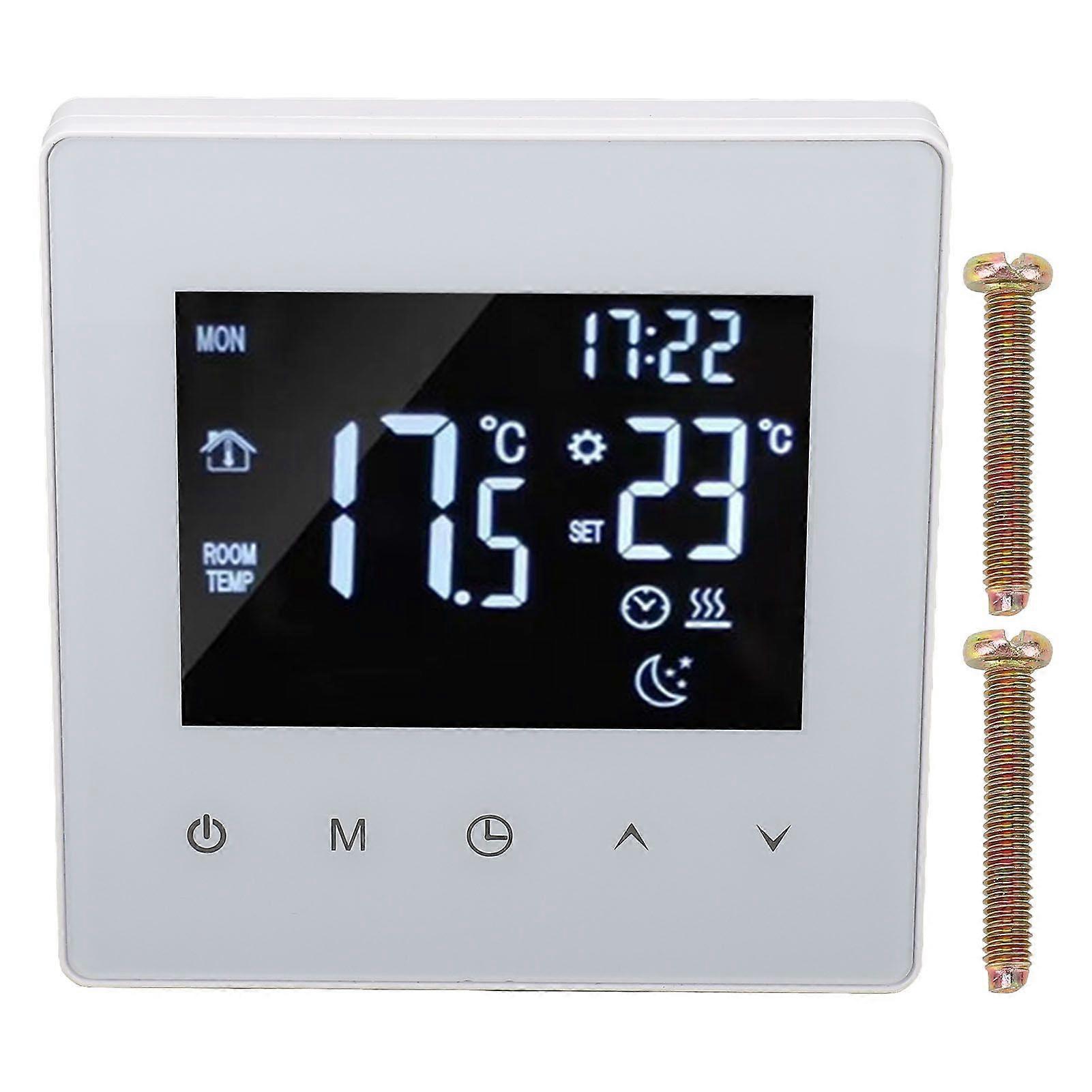 Touch Screen Thermostat Digital Display Constant Temperature Controller for Floor Heating Boiler White AC 90240V K2MRH3A WIFI