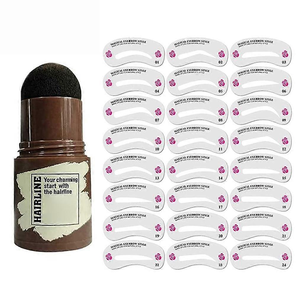 Eyebrow Stamp Stencil Kit Waterproof Definer Makeup Tools Contouring Stencils