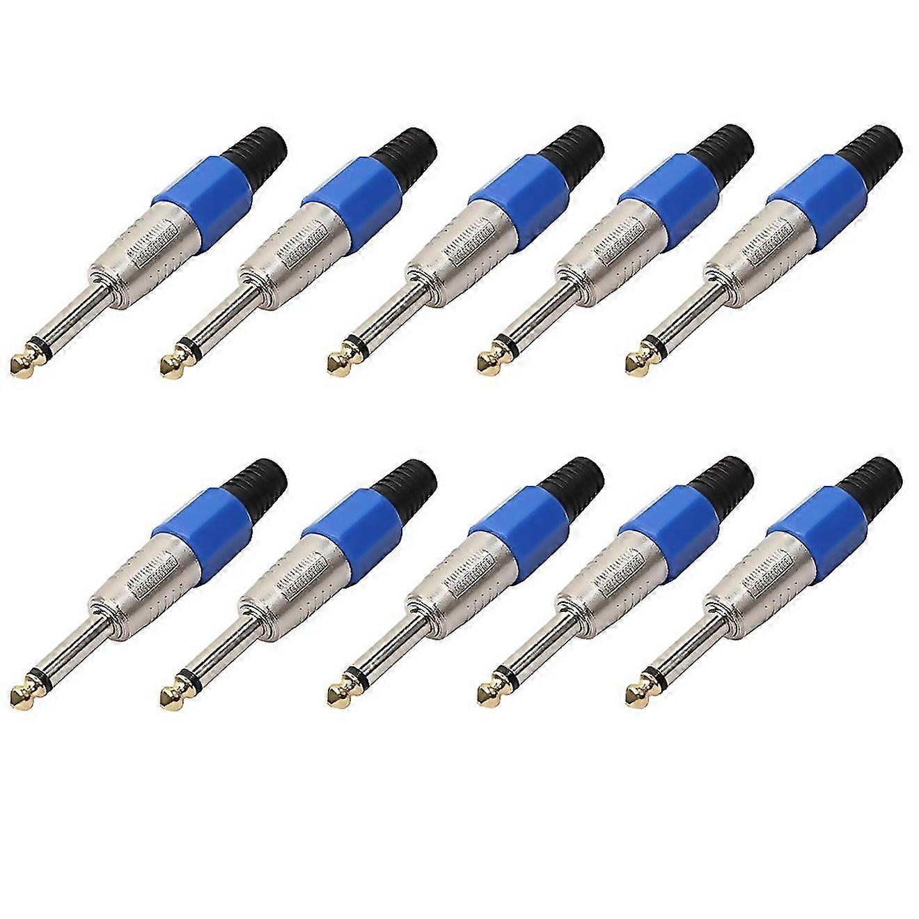 For 10 Pcs 635 Goldplating Mono Microphone Audio