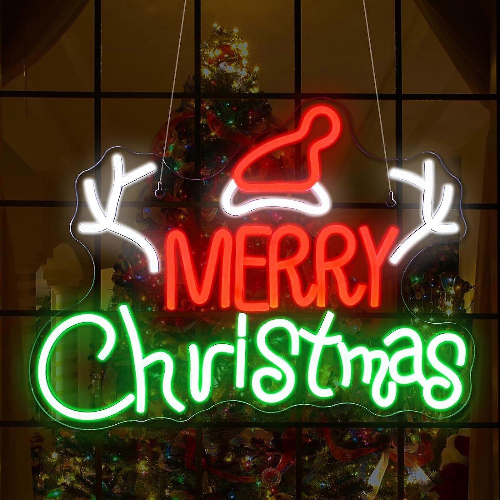 Neon Signs With Acrylic Board LED Neon Light Sign Wall Christmas Lights Bedroom Bar Cafe Office Model Merry Christmas2
