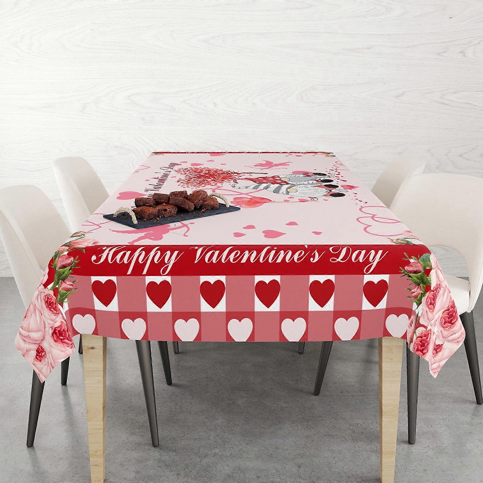 Valentine Day Love Printed Tablecloth Table Table Table Bedside Table Dust Insulation Decorative Tablecloth