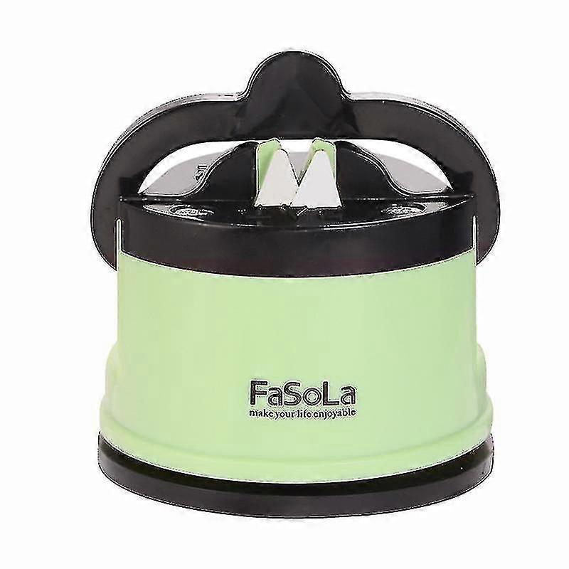 Fasola Kitchen Sharpener Sharpening Tool With Suction Pad,green